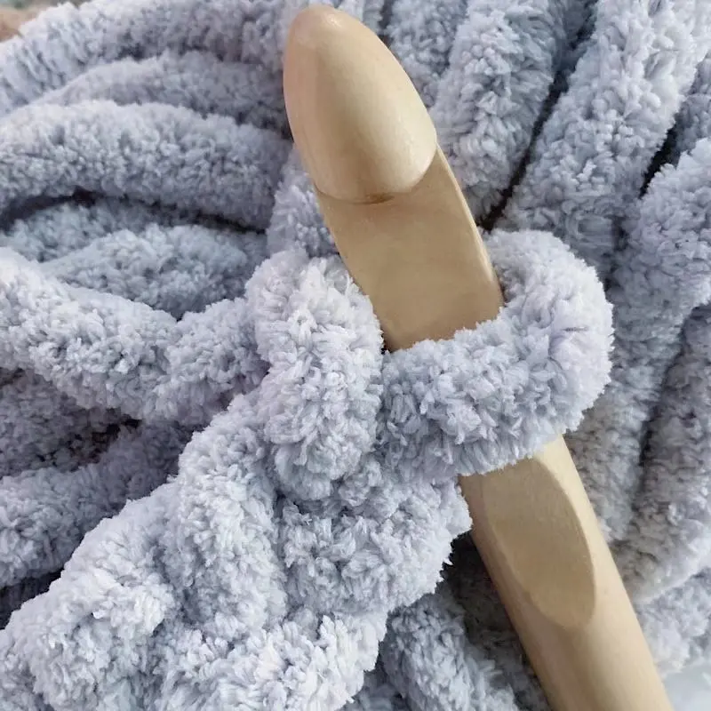 Deep Purple Chunky Knit Yarn,Chenille Velvet Yarn,100% Polyester Chunky  Chenille Yarn,Arm Knit,Hand Knitting,Giant Bulky Knit,DIY Knit