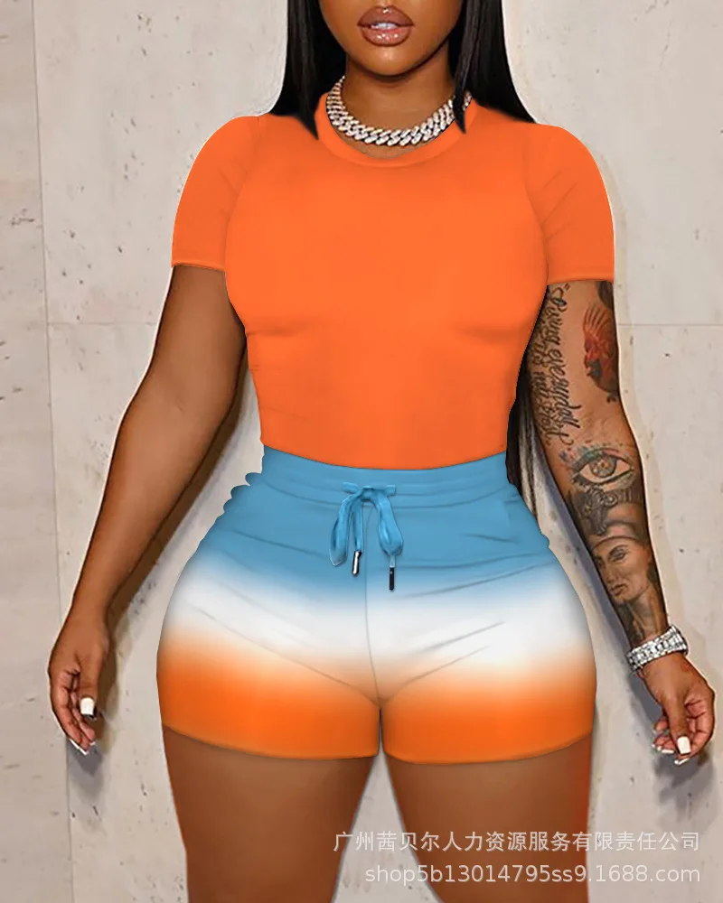 

Off Shoulder Crop Top High Waist Shorts Clothing Suit Streetwear Women Casual Summer Two Piece Set Tracksuit Vacation Outfits