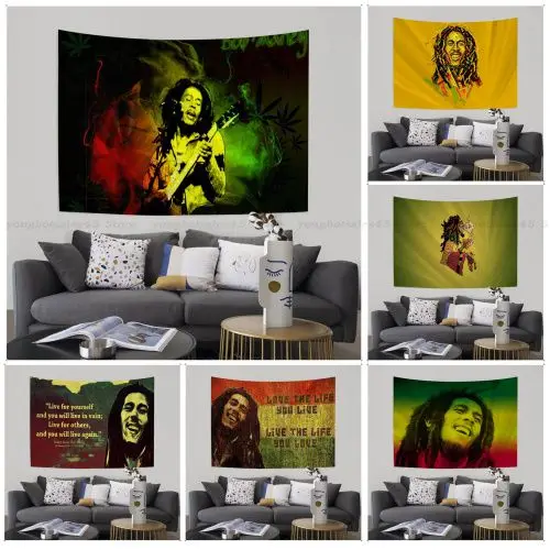 

Bob Marley Tapestry Tapestry Art Printing Japanese Wall Tapestry Anime Wall Hanging Home Decor
