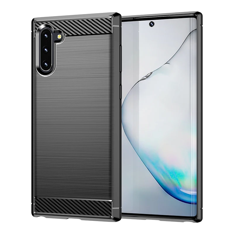 Premium Carbon Fiber TPU Phone Case with Soft Silicone Frame and Fabric Back Cover