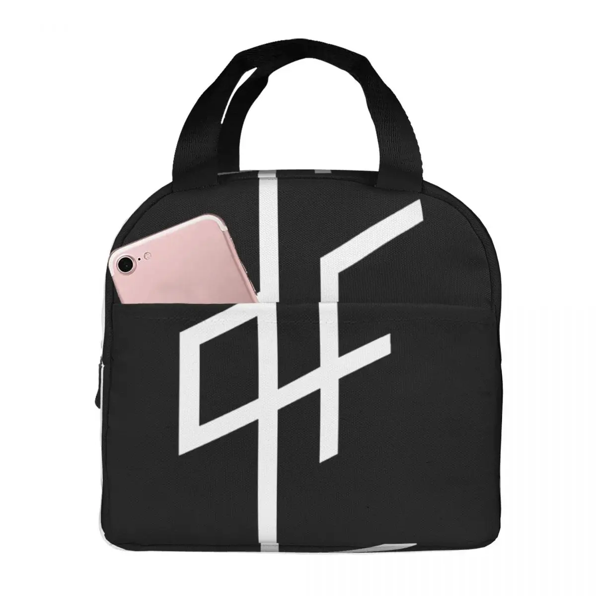 

PNL QLF Rapper Singer Lunch Bag Unisex Portable Cooler Thermal Insulated Lunch Box Picnic Storage Food Bento Box