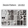 Stainless Steel Stamping Plate Template  Abstract Vintage Fabric Texture Pattern Xmas Halloween UX Serial 2 1