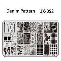 Stainless Steel Stamping Plate Template  Abstract Vintage Fabric Texture Pattern Xmas Halloween UX Serial 2 1