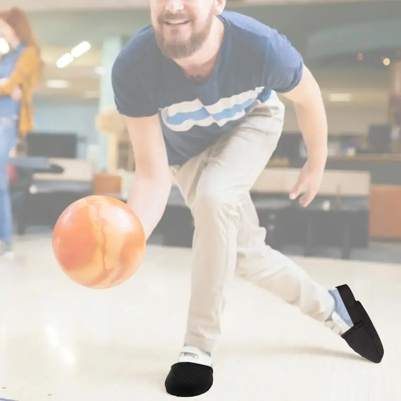 1 Size Bowling Shoe Cover Non-Woven Fabric Bowling Shoe Equipment Cover With Elastic Cord Black Adjustable