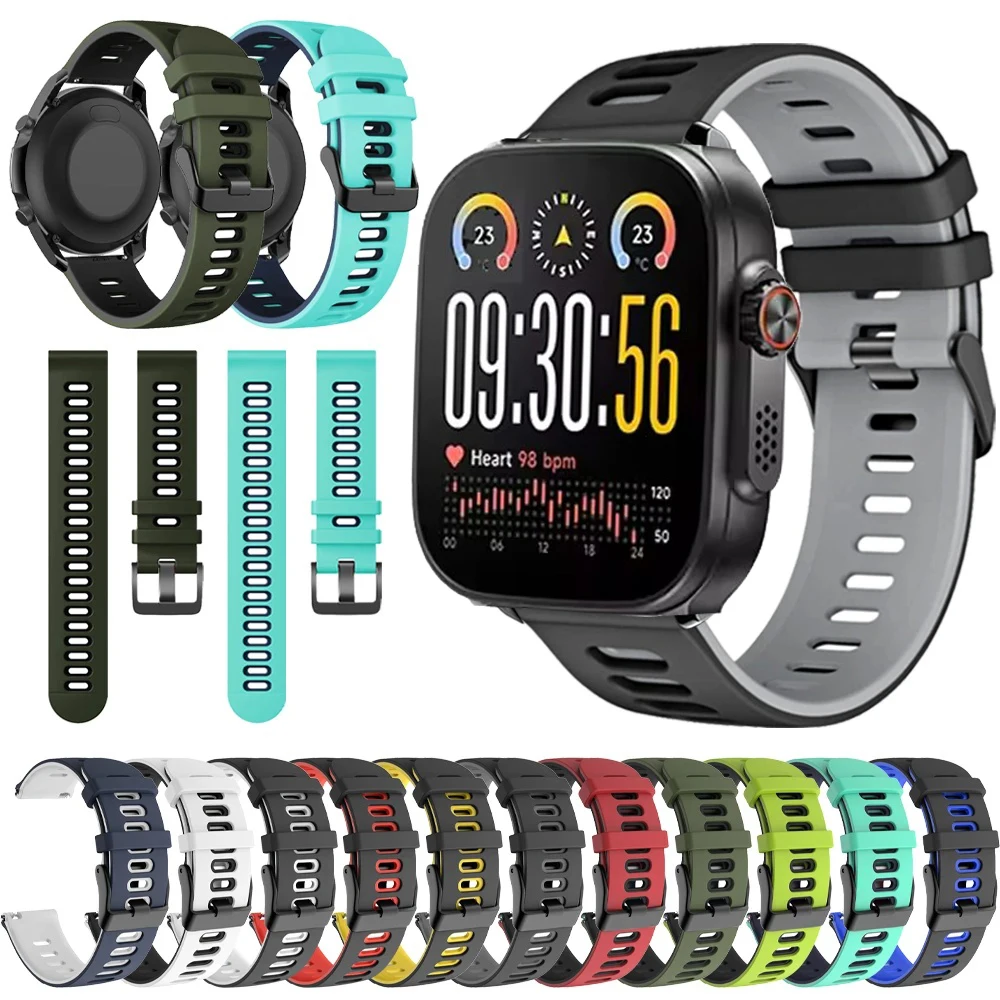 Sports Rubber Strap - Swim Silicone Soft Watchband Accessory (20mm/22mm)