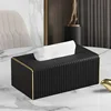 2025High Quality Streak Luxury Leather Tissue Box,European Style Tissue Box Holder,Living Room Hotel Home Decoraction Tissue Box 2