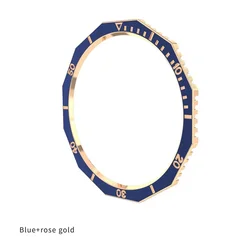 Stylish Scale Circle Bezel Ring for Smartwatch - Elegant Time Indicator Accessory (Blue rose gold)