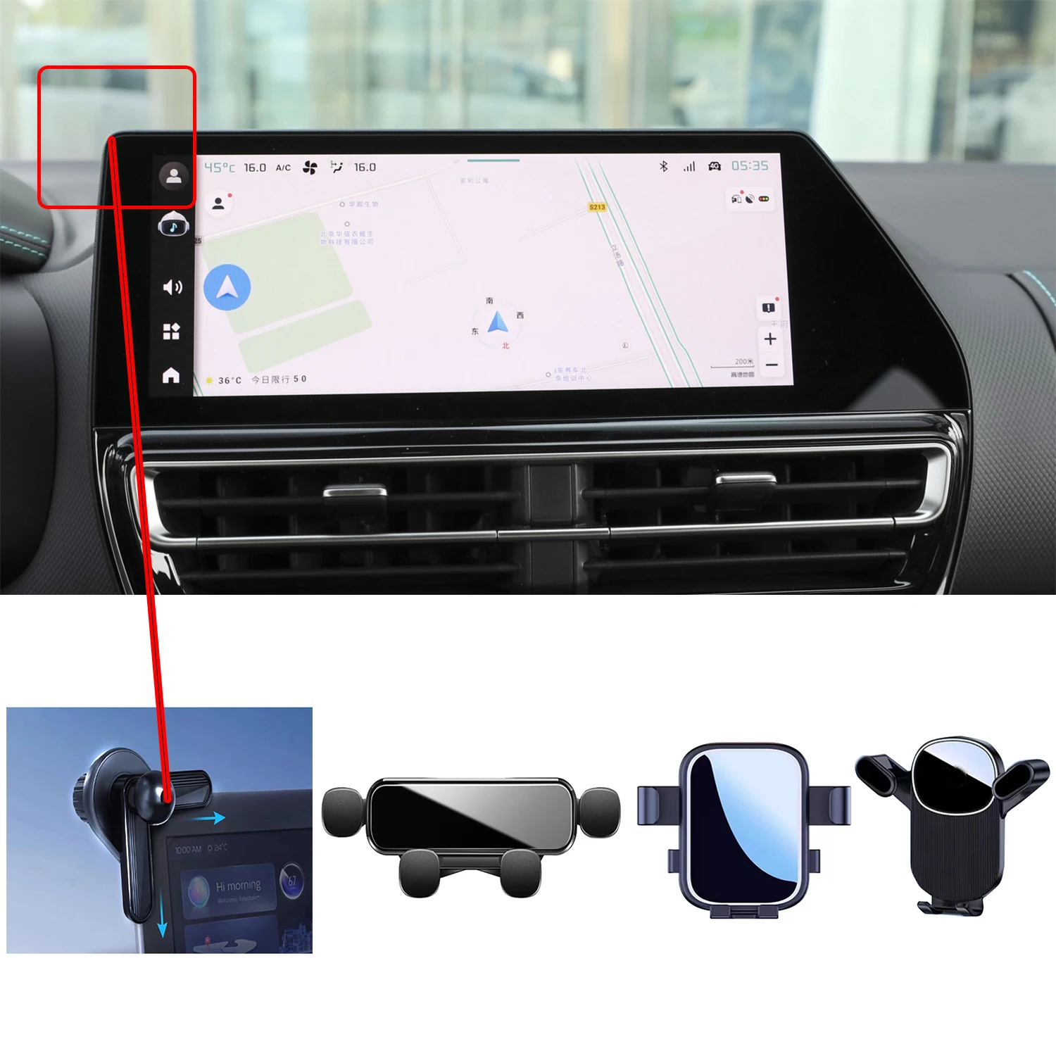 

For Citroen C5 Aircross 2022 Car Phone Holder Bracket Wireless Charging Interior GPS Bracket Auto Stand Accessories