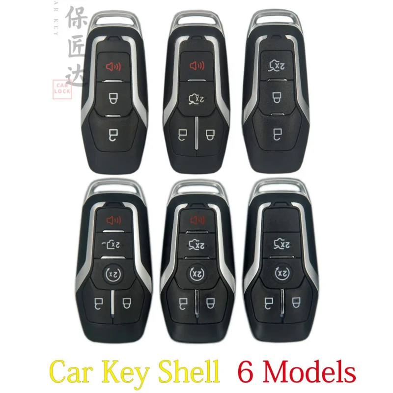 

Чехол для автомобильного ключа BaoJiangDd, подходит для Ford Mustang Edge Explorer F150 RAPTOR Taurus Fusion Mondeo Kuka Fob 3/4/5 кнопки