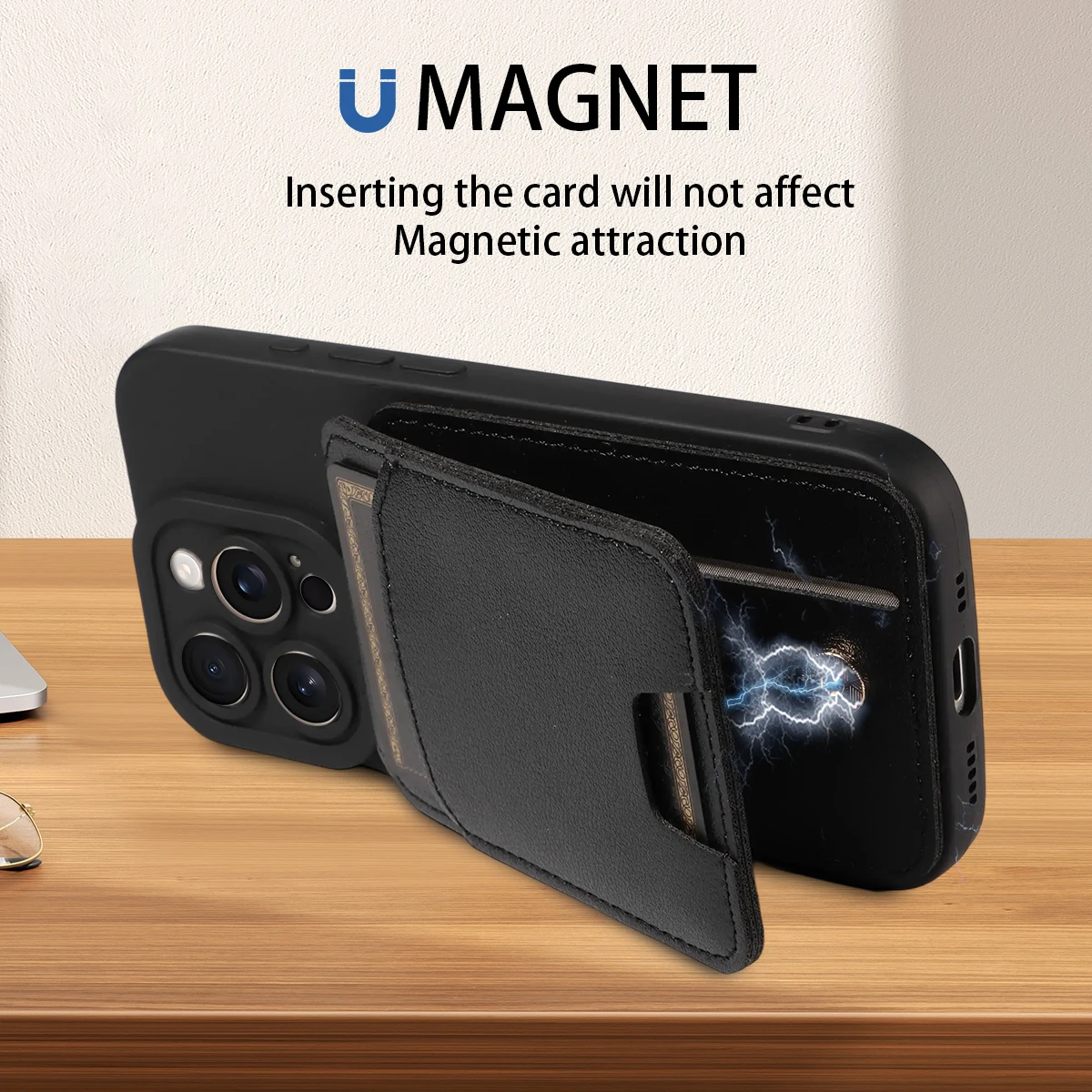 TPU-Leder-Brieftaschenhülle für iPhone 16 15 14 13 12 11 Pro Max Plus Mini 7 8 Vollständige Kamerabdeckung, kratzfeste und stoßfeste Handyhülle – Detail 3