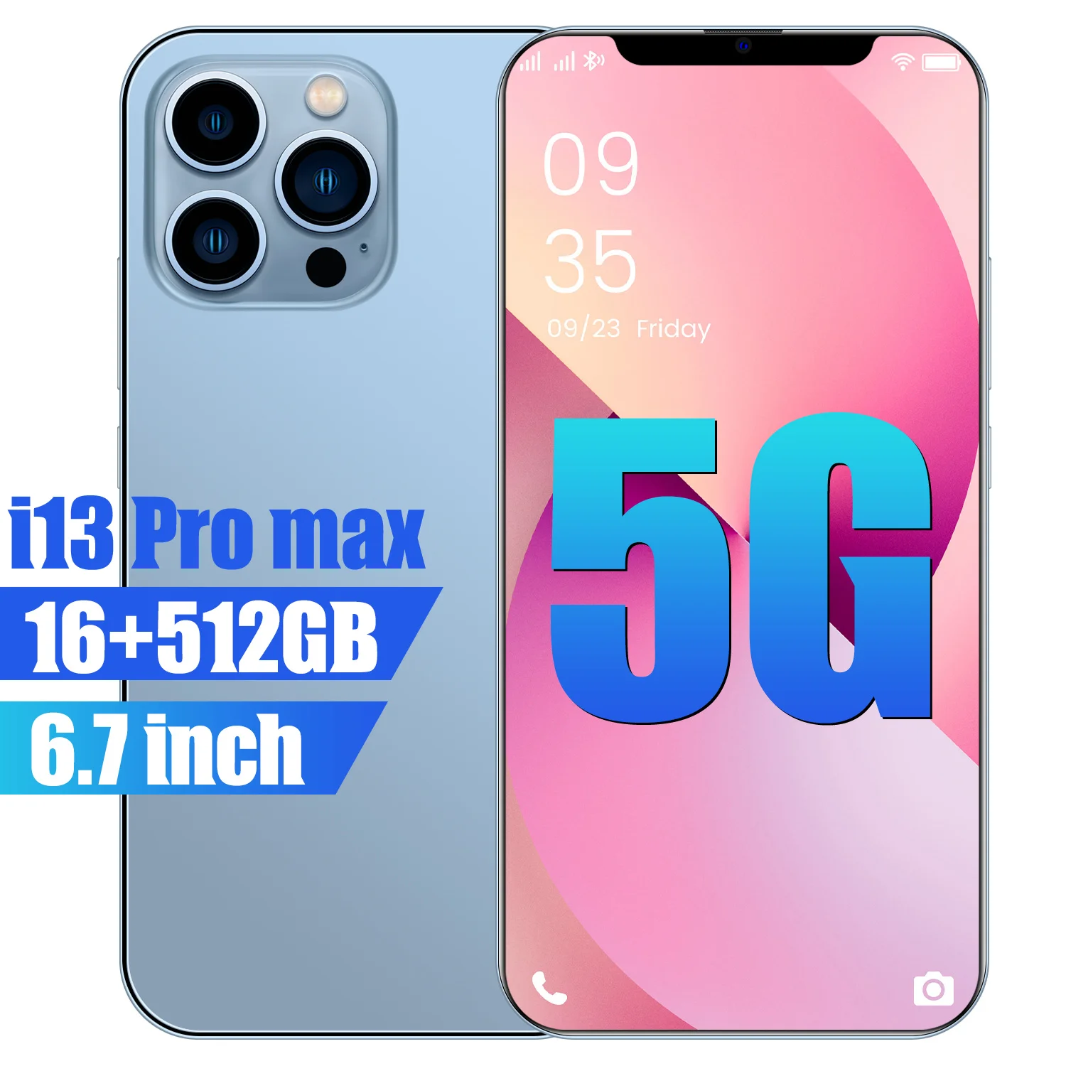 Телефон с экраном диагональю 6 7 дюйма планшетом 12 Гб + 512 для Apple IPhone 13 Pro Max Samsung Huawei |