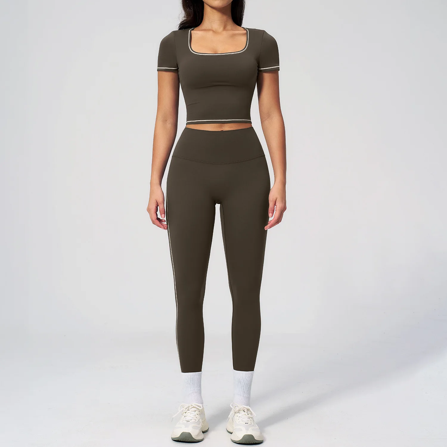 Yoga Sport Outfit For Woman Fitness Women's Two Pieces Pant Sets Suits Tracksuit Sportswear Woman Gym Yoga Workout Clothes 4