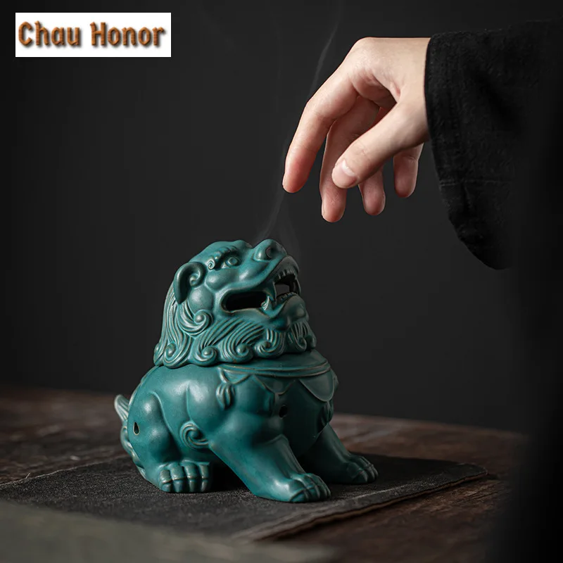 Retro Lion Dragon Path Incense Holder Elegant Incense Waterfall Household Scented Aromatic Candles Tableware Ornament Decoration