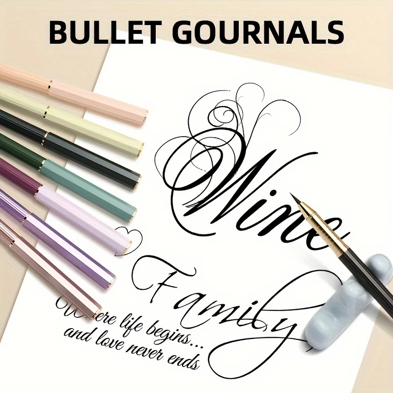 1pc Portable Ink Pen Brush for Journaling,Writing,Ink-adding Fountain Pen with Fine for Writing,Painting for Students,Artists 2