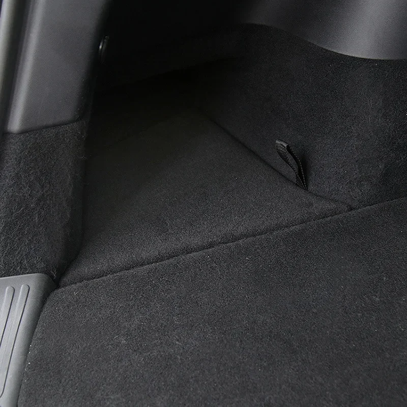 Trunk Organizer For Tesla Model Y JUNIPER 2025 Rear Trunk Side Storage Box China Berlin/Austin Cargo Organizer Bin Flocking Partition Board