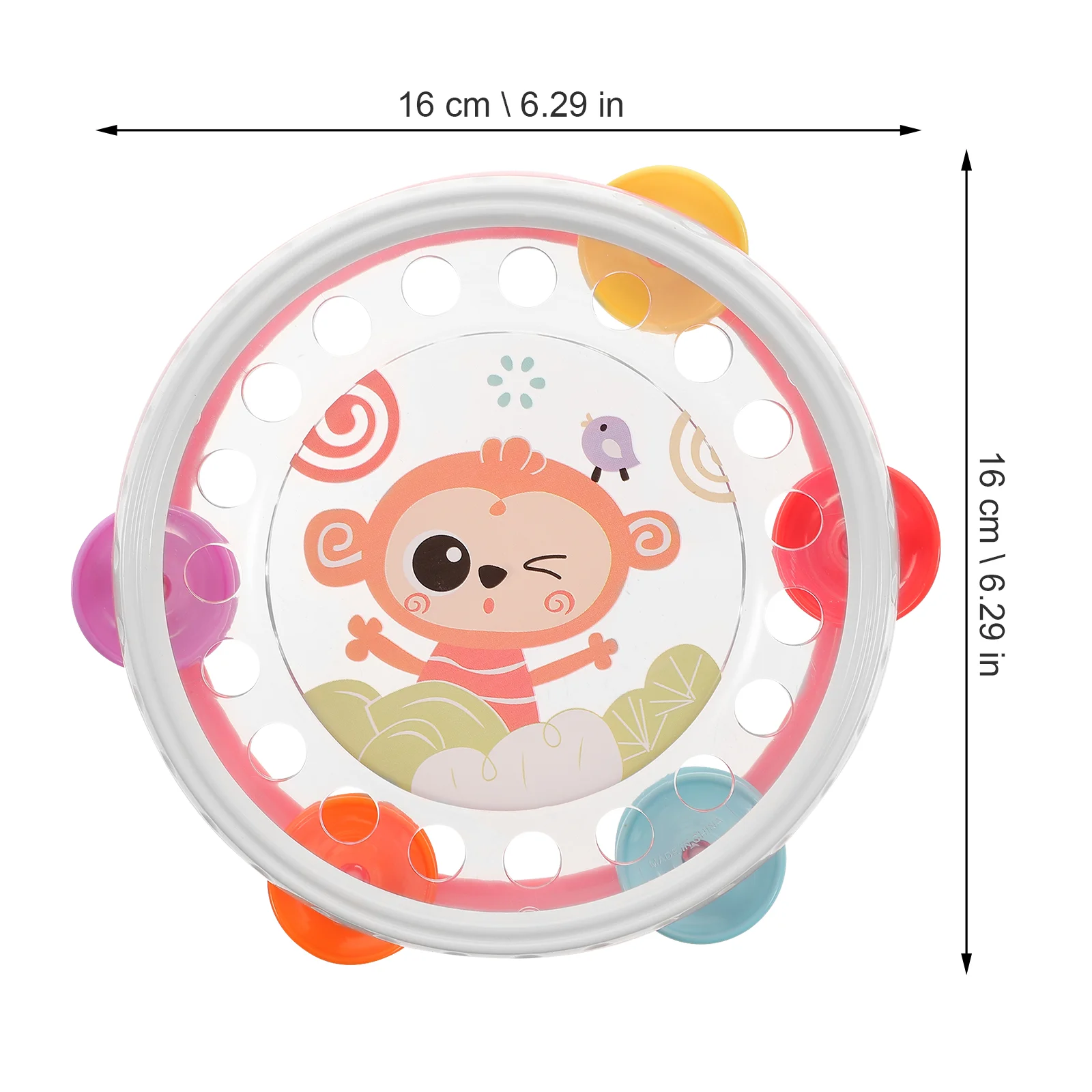 Children Clapping Tambourine Hand Knocking Toy Drum Light Handheld Percussion Musical Instrument