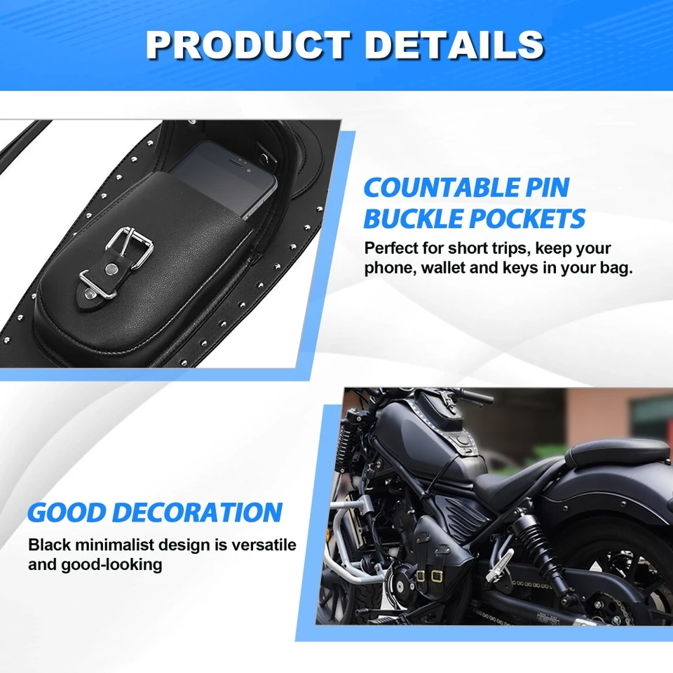 Motorrad Tanktasche Aus PU-Leder - Stylische Abdeckung Für Harley XL 883 1200 48