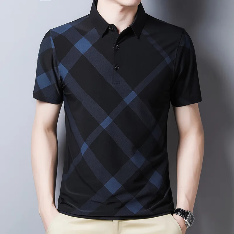 

High Quality Men's Cotton Embroidered Polo Shirt 2023 Summer New High-end Business Casual Lapel Short Sleeve T-shirt Top S-3XL