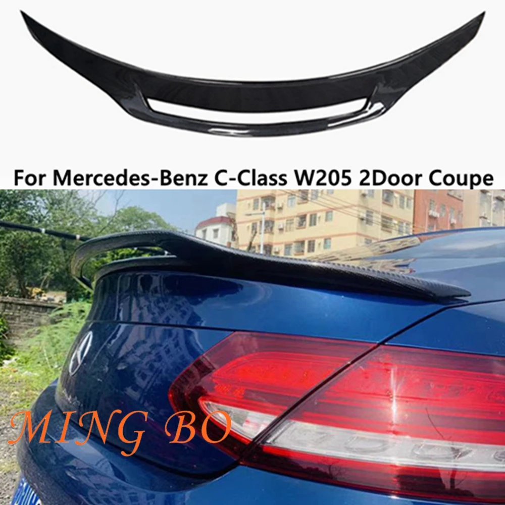 

For Mercedes-Benz C-Class C205 W205 2Door Coupe GT Style Carbon Fiber Rear Spoiler Trunk Wing 2015-2023 FRP Forged carbon
