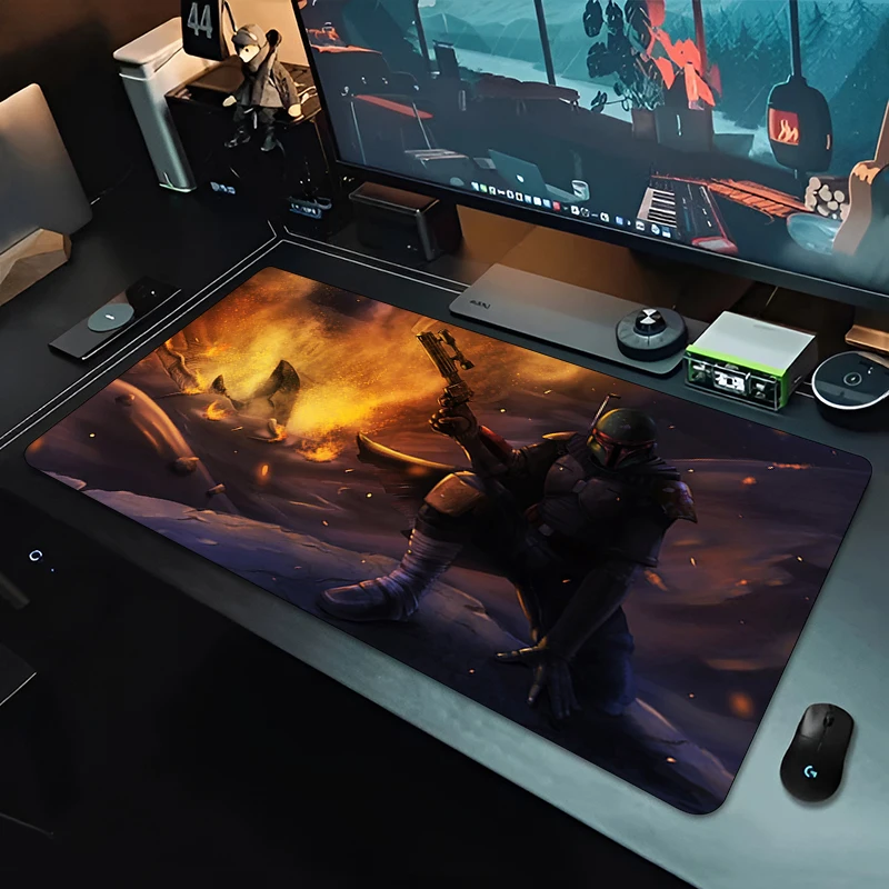 

Large Mouse Mat Boba Fett Star Wars Non Slip Table Mat Anime Carpet Laptop Gamer Keyboard Pads PC Accessories Gabinete Mousepad