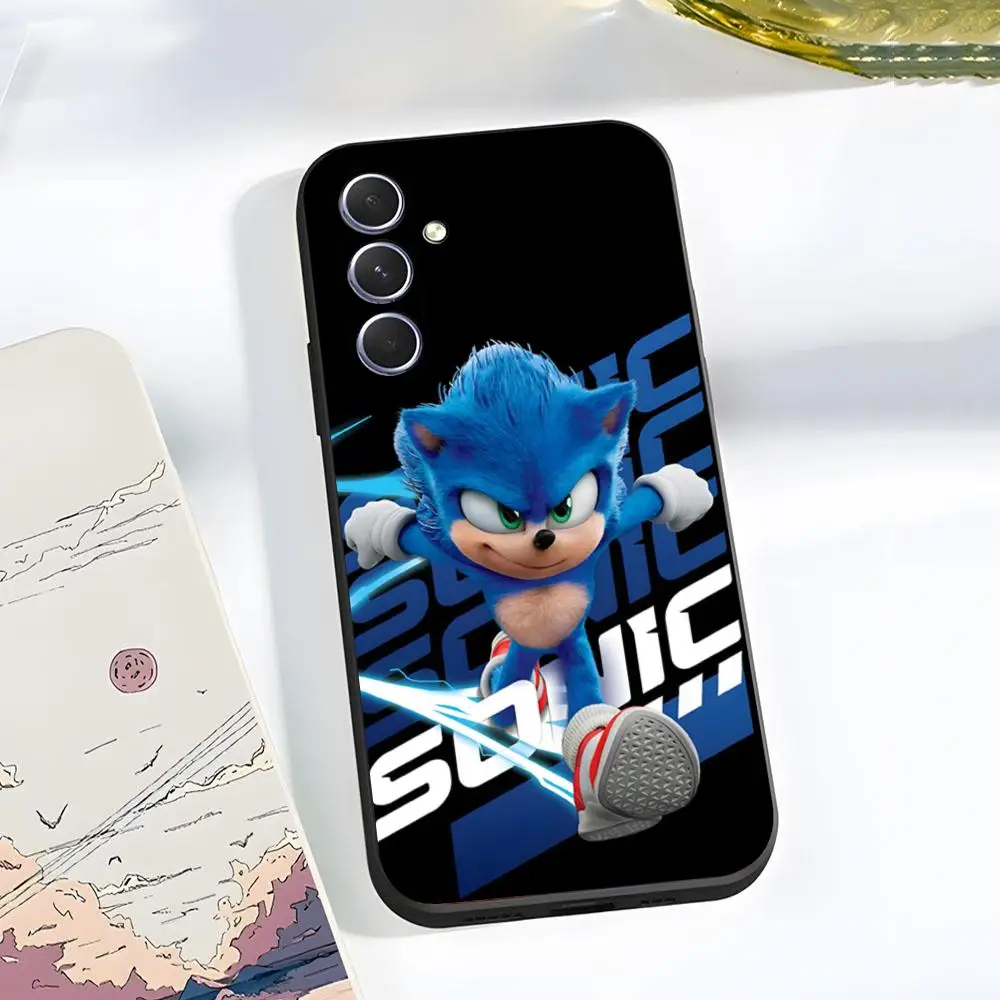 Adorable Hedgehog Design Black Soft Phone Case