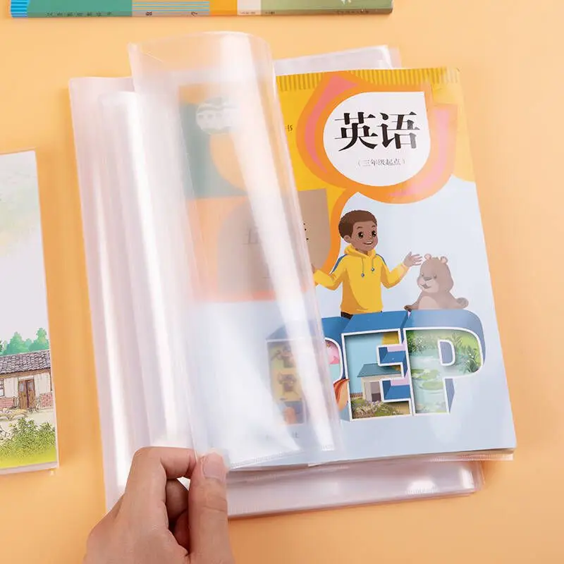 5 stücke a4 a5 b5 Lehrbuch Notizbuch umfasst Buch umschlag Hülle transparent wasserdicht Bücherregal Studenten Verpackung Films chutz – Detail 4