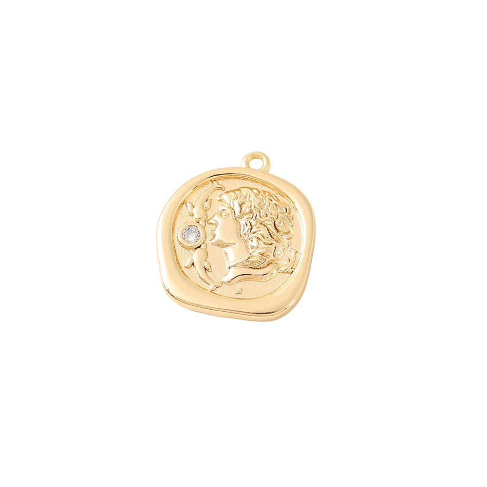 

Factory Wholesale Gold Color Brass And Zircon Square Charms Pendants Necklace And Bracelet Earring Diy Jewelry Accessories Parts