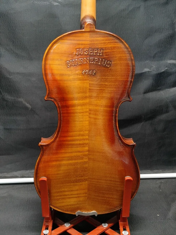 4/4 handmade violin carved JOSEPH GUARNERIUS 1742 pattern on
