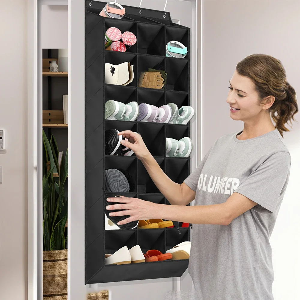 Extra-Large Foldable Space-Saving Double-Row Over-The-Door