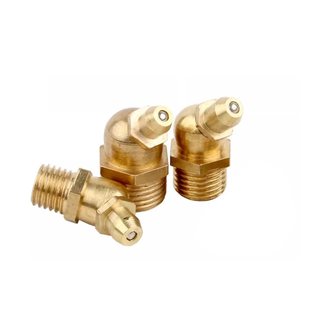 Brass Oil Nozzle Screw/Butter Cup Forklift Excavator 45 Bend 90 Degree Straight Oil Nozzle National Standard