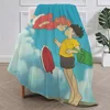 Blanket Plush Nap P-Ponyo Sofa Anime rug for Living Room Warm Cute Office Bedroom Film kawaii Birthday Home Travel Kid Gifts 2
