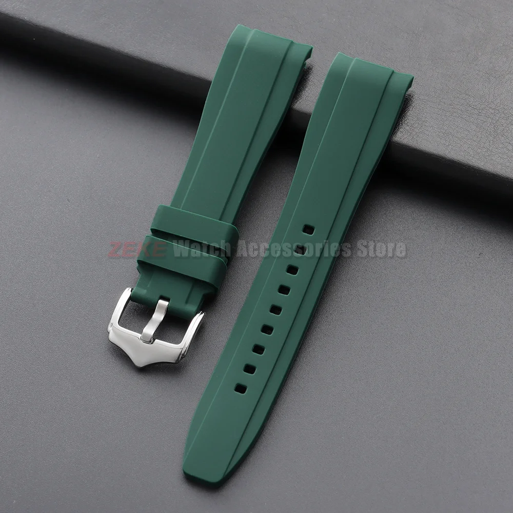 Universal Waterproof Silicone Sports Wristband – Curved End Rubber Strap