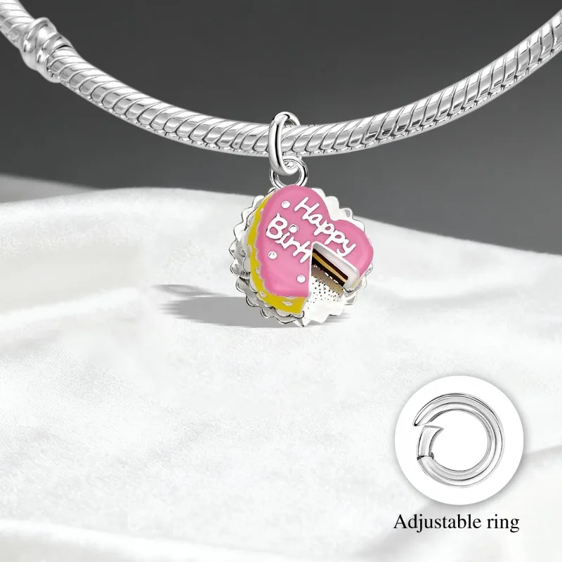 Verstellbare 925 Sterling Silber Vintage Anhänger Mode Herzförmige Charms Perlen Passend für Original Armband Halskette DIY Schmuck – Detail 16