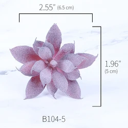 Artificial Succulent Flocking Plants for DIY Home and Garden Decor (B104 - 5)