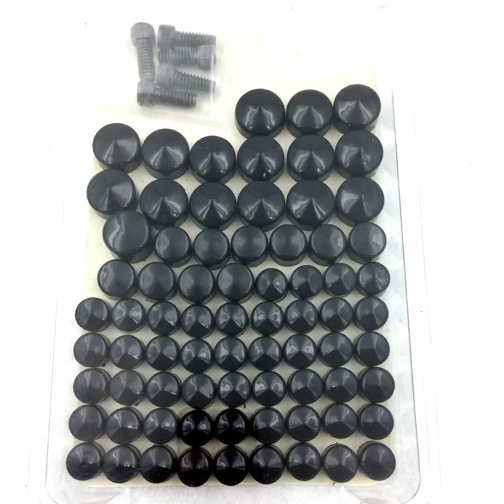 Tapones Negros Para Pernos De Harley FLT/FLH (2007-2013) – Juego Decorativo Y Fácil De Poner