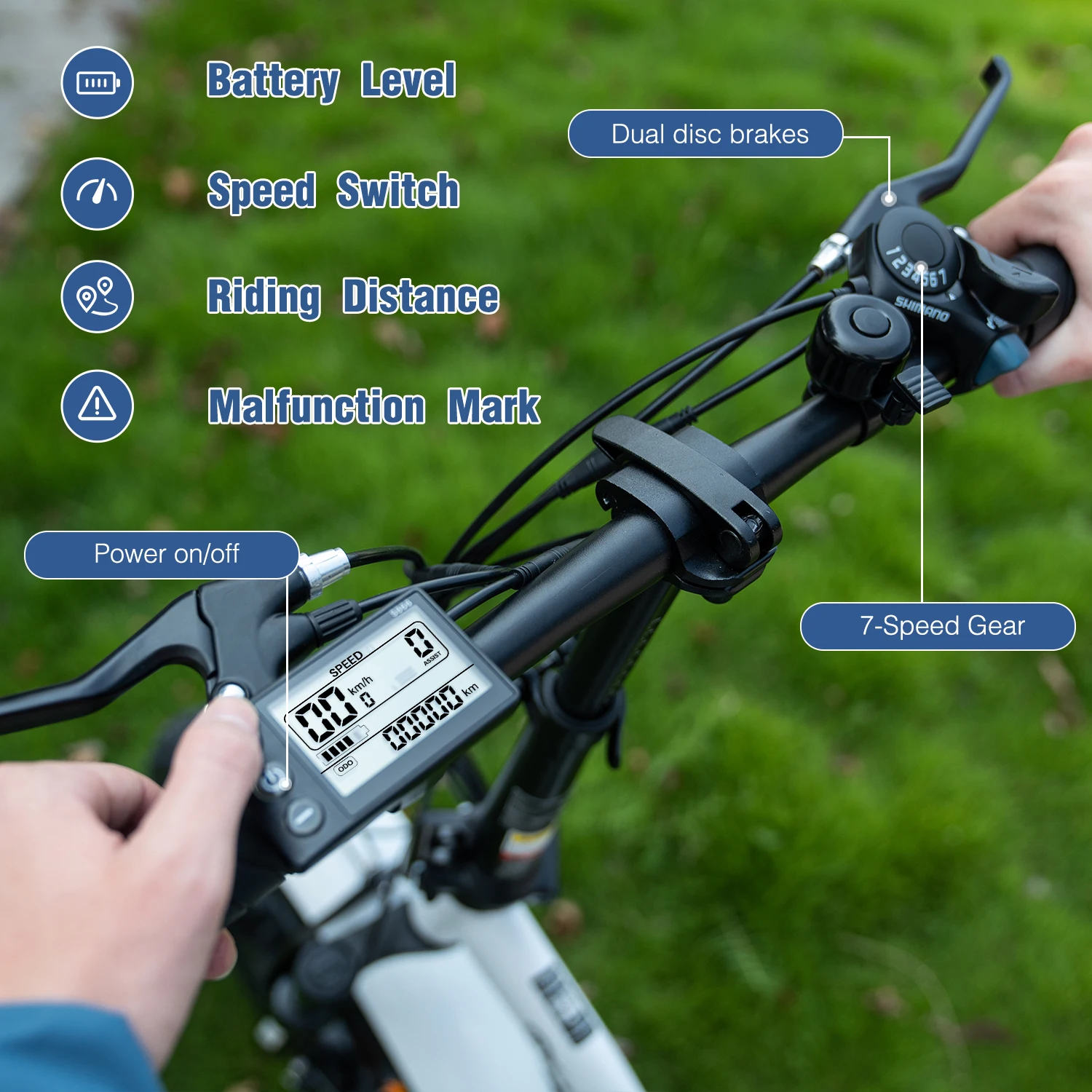 EVERCROSS EK6 Electric Bike 20" x 4.0 Fat Tire Foldable E Bike 48V15Ah, 750W Mountain Adult Electric Bicycle 7 Gears, 55-100KM