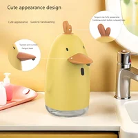 เครื่องจ่ายสบู่อัตโนมัติ ชาร์จ USB สไตล์การ์ตูนน่ารัก เซ็นเซอร์ไร้สัมผัส เครื่องล้างมือเด็ก เครื่องจ่ายสบู่โฟม 2