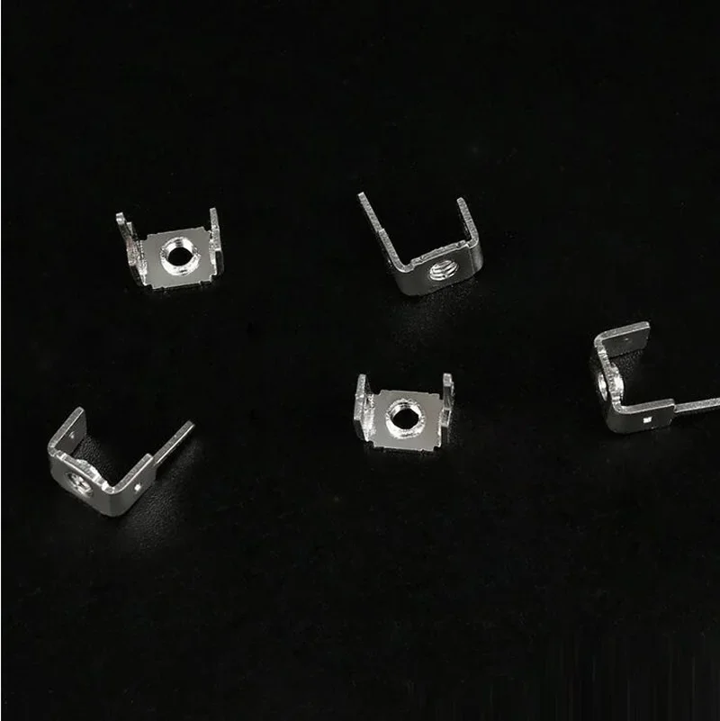 100pcs Screw U Type Hardware Copper Terminal Post Connector Conductive Support for Circuit Board PCB-1030 M3 Welding Terminal