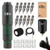 Tattoo Kits  Rotary Tattoo Machine Pen HS-1 2 with Power Supply Foot Pedal 10pcs Cartridge Tattoo Needles Set Tattoo Supply 1