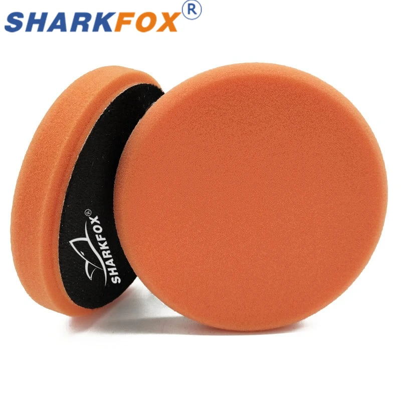 Sharkfox 5"(125mm)/6"(150mm) Car Spong Buffing Polishing Pads Car Flat Polish Pad For DA/RO/GA Car Buffer Polisher Polising/Wax 5
