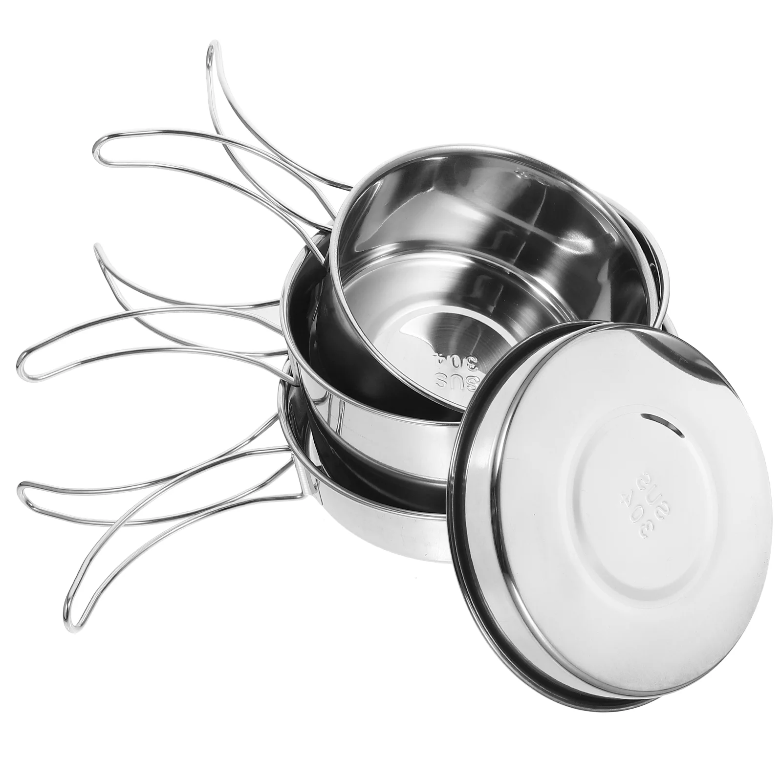

1 Set Cooking Pot Pan Set Picnic Pot Pan Set Stainless Steel Cooking Utensils