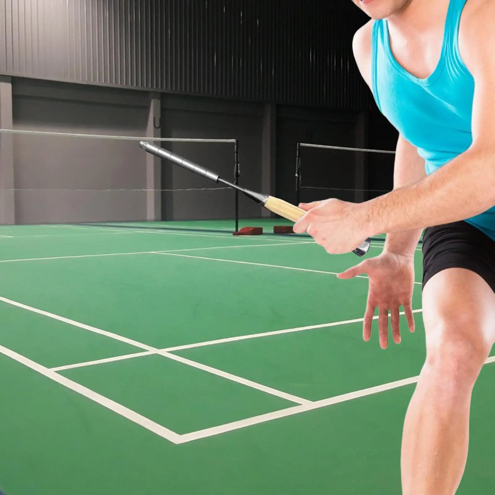 Badminton Racket Swing Trainer Wrist Force Trainer Rod Badminton Power Enhance Grip Power Point Beginners Swing