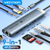 Vention 4K60Hz USB C HUB HDMI Adapter Type C to RJ45 Ethernet USB3.0 PD100W SD&TF for Laptop MacBook Pro Docking Station USB HUB 1