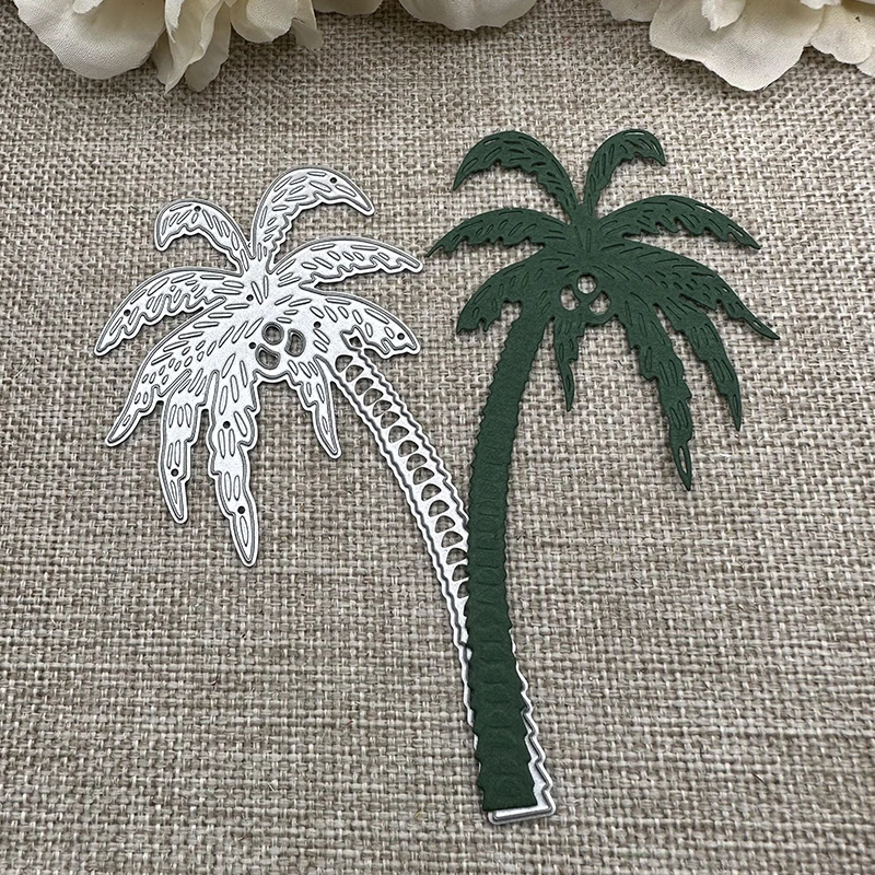 

Декор Тропическое кокосовое дерево, металлические трафареты для резки, трафареты для «сделай сам», скрапбукинг, декоративная ручная работа, высечка, шаблон, форма