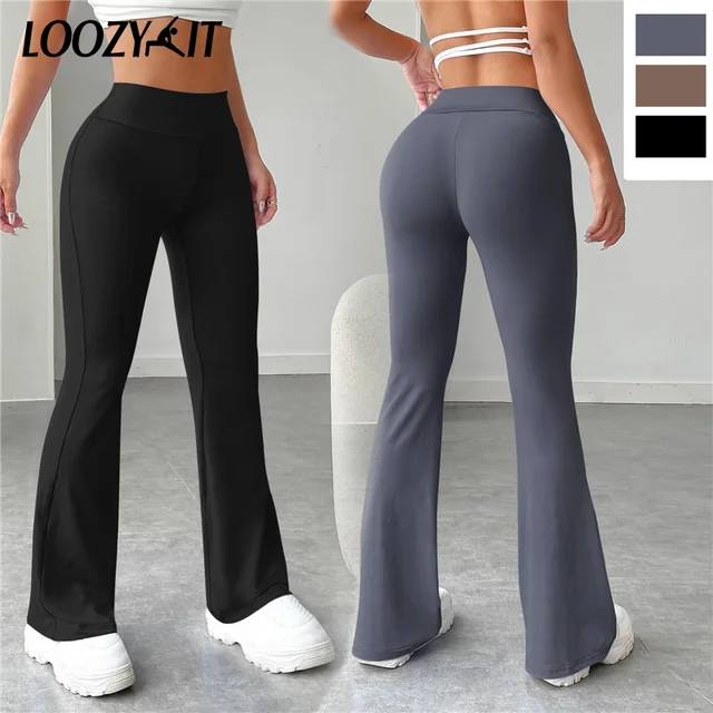 Flare Leggings Yoga Pants Women High Waist Wide Leg Pants Women Gym Sports Black  Flared Pant Plus Size Dance Trousers 2023 New - AliExpress