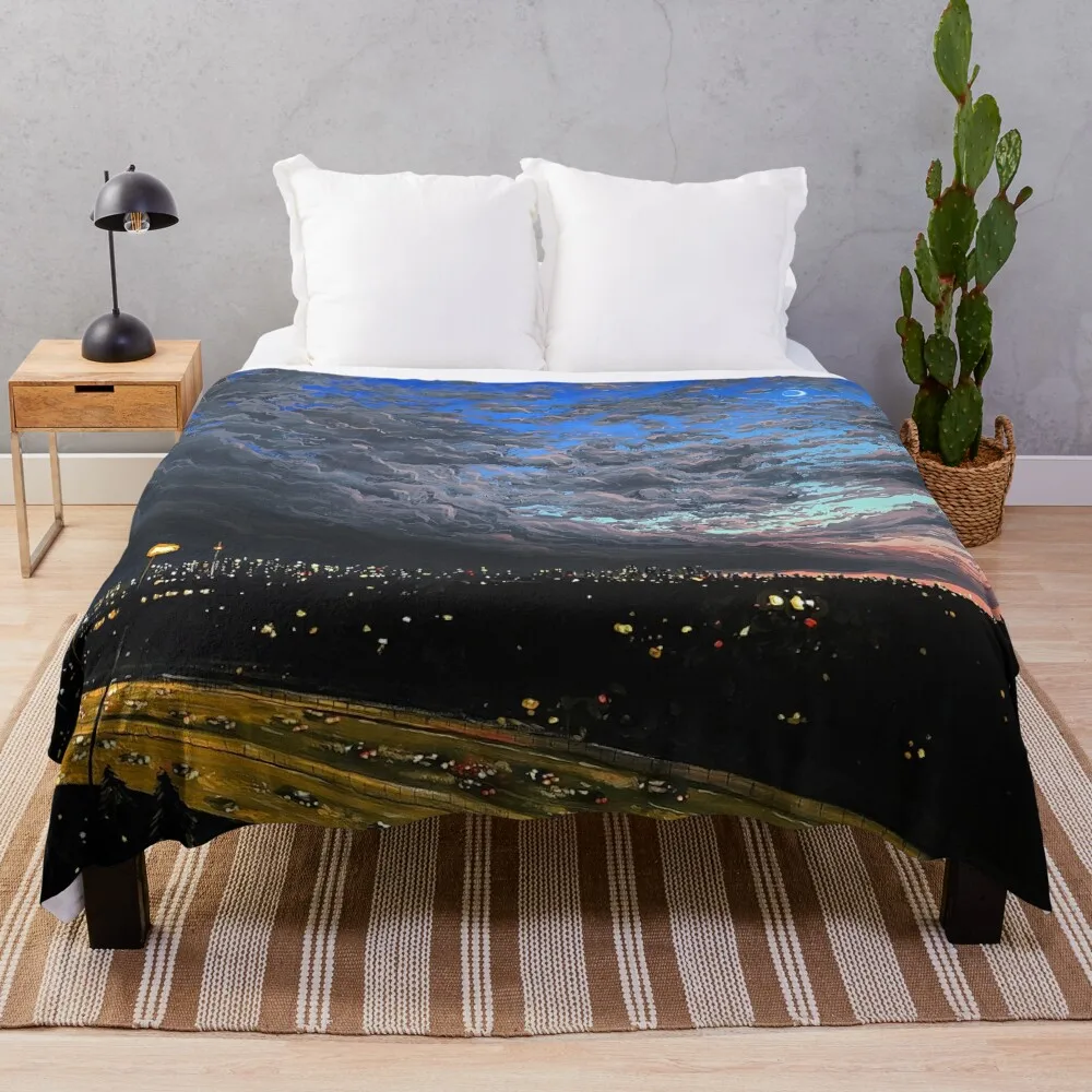 

Night Cruiser Throw Blanket Soft Plaid Decorative Beds Loose Flannel Blankets