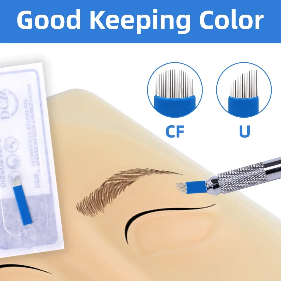 Microblading Tebori Blades Needles Tattoo Needles Permanent Makeup Needle 7 12 14 16 18 21 Manual Eyebrow Blades
