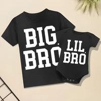 Big Brother&Little Brother Siblings Matching Kids T-Shirts+Baby Romper Boys Girls Summer Top Newborn Bodysuit Party Gift Outfits 1