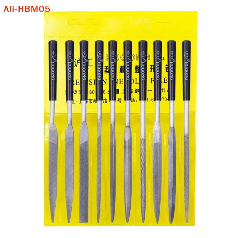 (HB05)10개/세트 금속 바늘줄톱 세트 목재 가공용 금속 연마 수공구 강철 줄톱 바늘줄톱