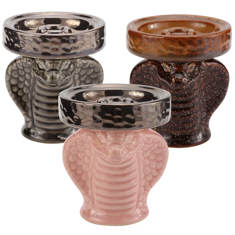 Cobra Shape Arab Shisha Hookah Bowl Ceramic Hookah Shisha Flavor Bowl Nargile Sheesha Narguile Chicha